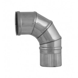 CODO 90  TUBO PELLET. INOX....