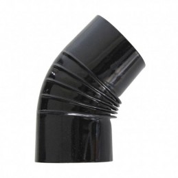 CODO 45 VITRIFICADO NEGRO Ø120