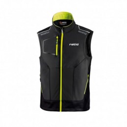 CHALECO GRIS/AMARILLO TALLA S