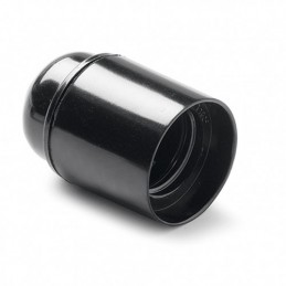 PORTALAMPARAS LISO E-27 NEGRO