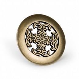 POMO ZAMAK 37MM CUERO VIEJO