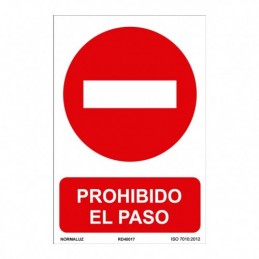 SEÑAL PROHIBIDO EL PASO...