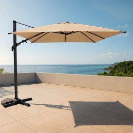 PARASOL ACERO VIENA BEIGE 3X3M