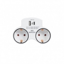 ADAPTADOR DOBLE CON USB A+C