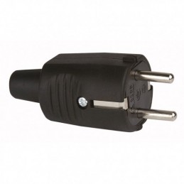 CLAVIJA GOMA 16A 230V NEGRO