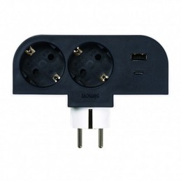 ADAPTADOR GIRAT. 2T+USB SIMON