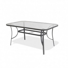 MESA ACERO 150X90XH70 CM.