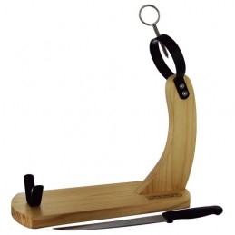 JAMONERO MADERA + CUCHILLO